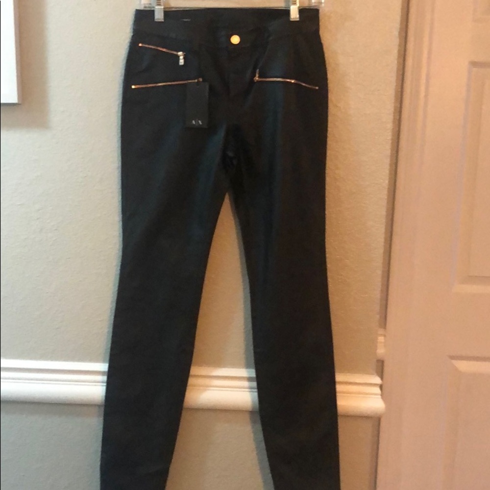 Armani Exchange Faux Leather Pants NWT